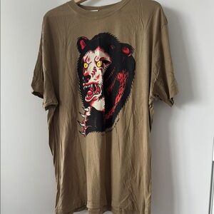Filson Brown Short Sleeve Tee with Panther Graphic